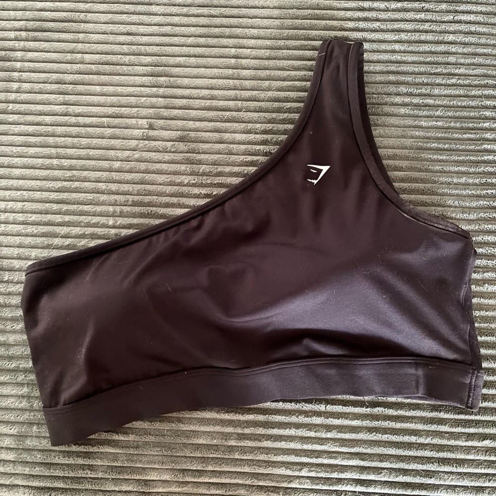 Gymshark Black Asymmetrical Sports Bra